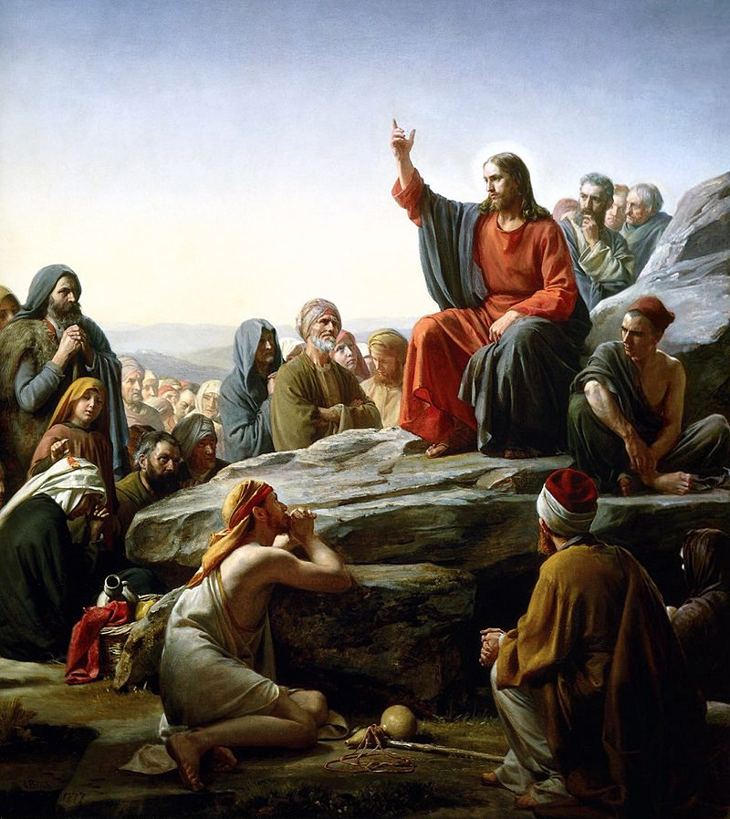 O Sermão do Monte por Carl Heinrich Bloch, onde Nosso Senhor ensina o Pai Nosso.