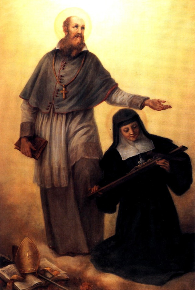 São Francisco de Sales e Santa Joana de Chantal, que tinha direção espiritual com ele.