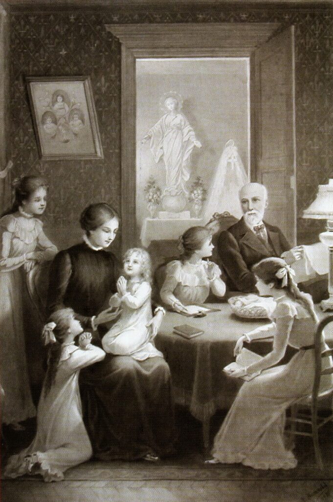 Imagem família Martin, mencionada na catequese de Bento XVI sobre Santa Teresinha.