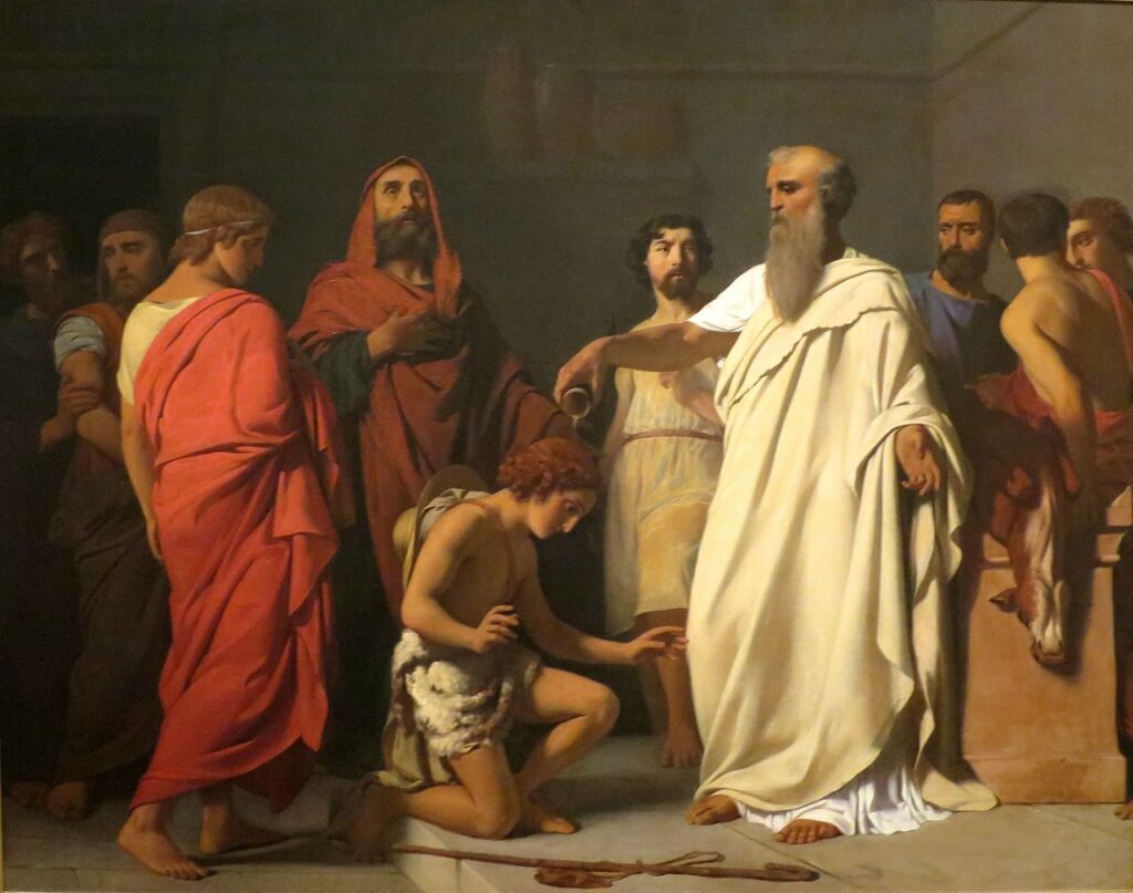 A unção de Davi por Samuel, uma cena famosa do Antigo Testamento