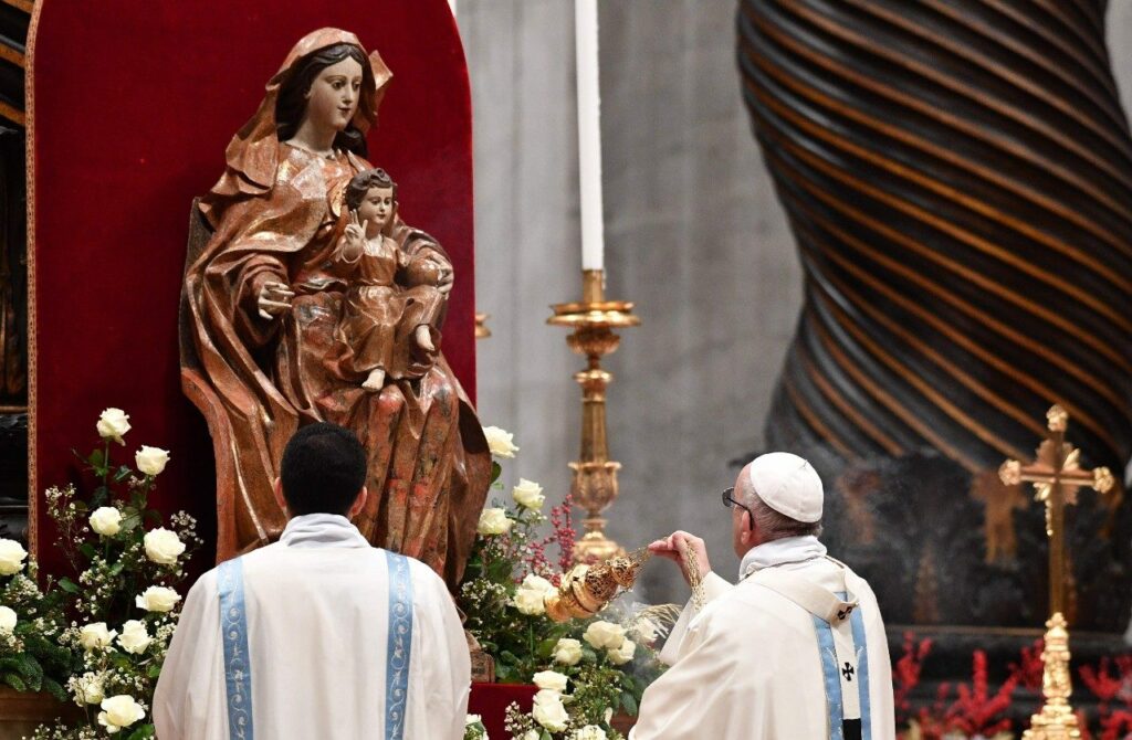 celebração da solenidade de Maria Mãe de Deus no vaticano.