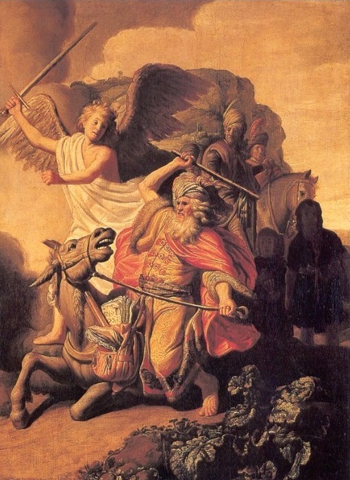 Balaão e a sua jumenta, por Rembrandt