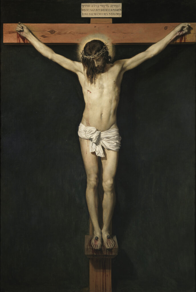 imagem de Jesus crucificado, cena que contemplamos nos mistérios dolorosos.