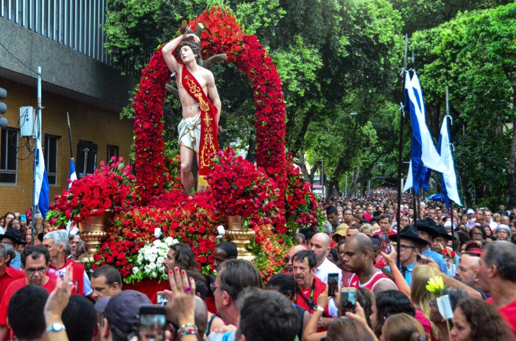 imagem da procissão de São Sebastião, no Rio de Janeiro