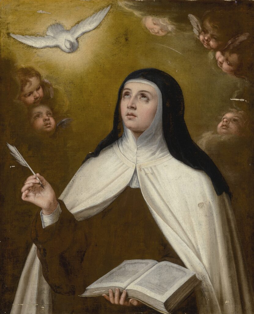 Santa Teresa de Ávila inspirada em seus escritos pelos dons do Espírito Santo.