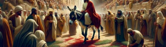 jesus entrando em jerusalém no domingo de ramos.