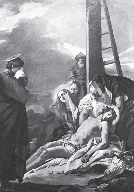 Décima Terceira Estação da Via Sacra: Jesus é descido da Cruz e entregue a sua Mãe